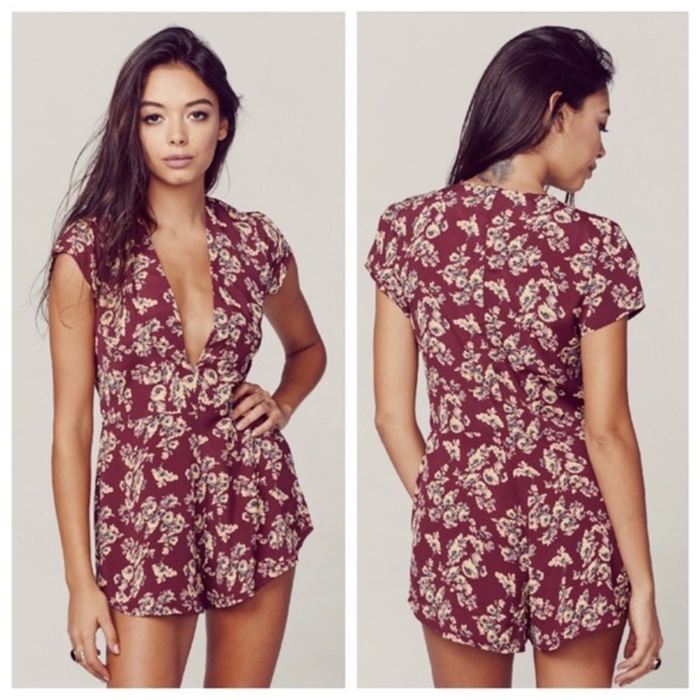 Blue life floral romper